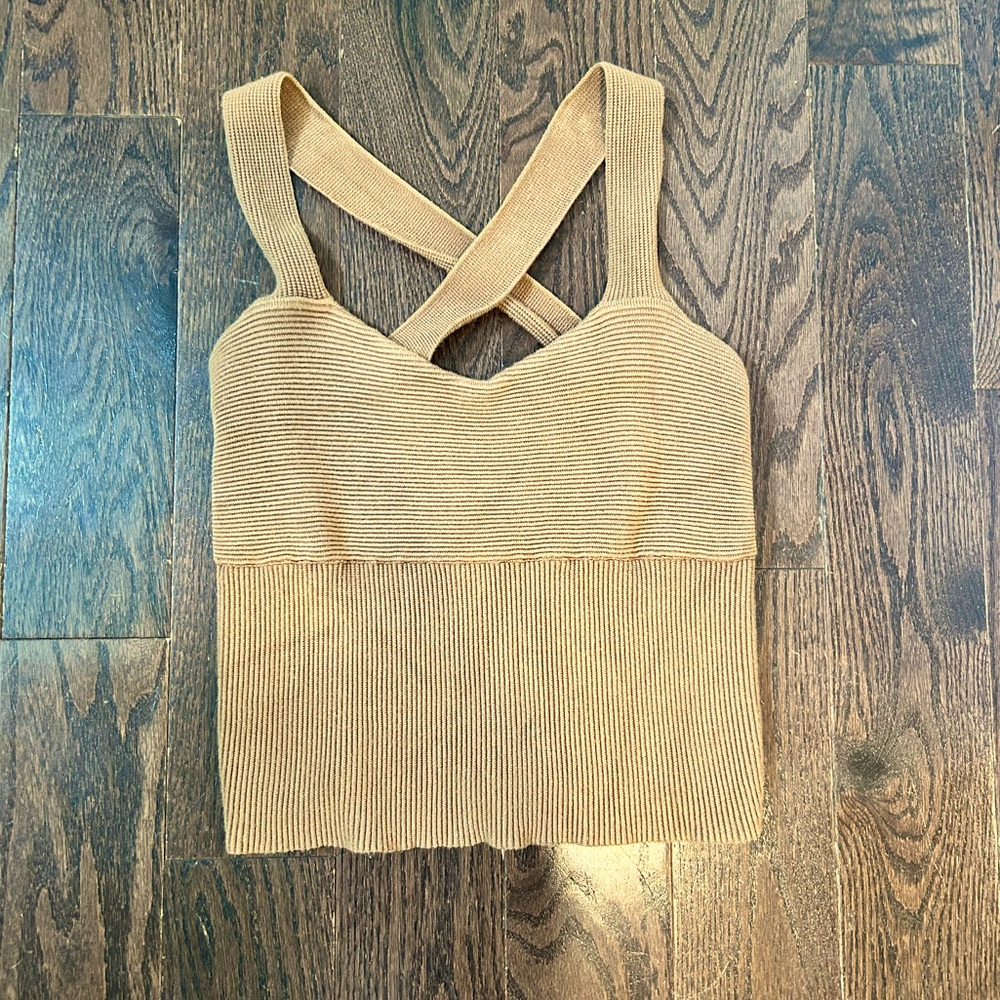 Abercrombie and Fitch Ribbed Criss Crossed Back Tank Top